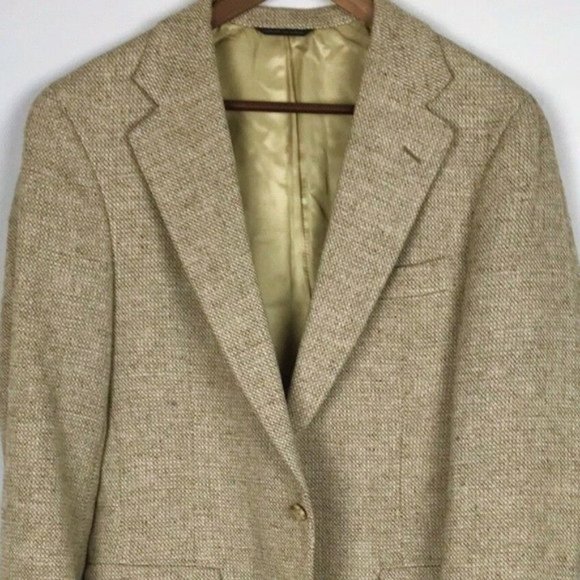 Nordstrom's Light Brown Tan Tweed Blazer Sports - Picture 3 of 10